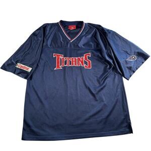 Tennesee Titans Jersey Castrol NFL Promo 1 Size Fits All Blue Vintage